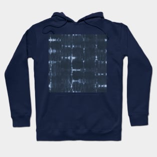 Soft texture of Shibori squares - navy blue Hoodie